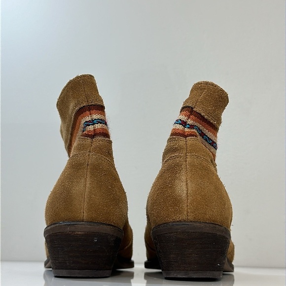 Fortress of Inca Suede Aztec Ankle Boots Size 6 - Picture 6 of 16